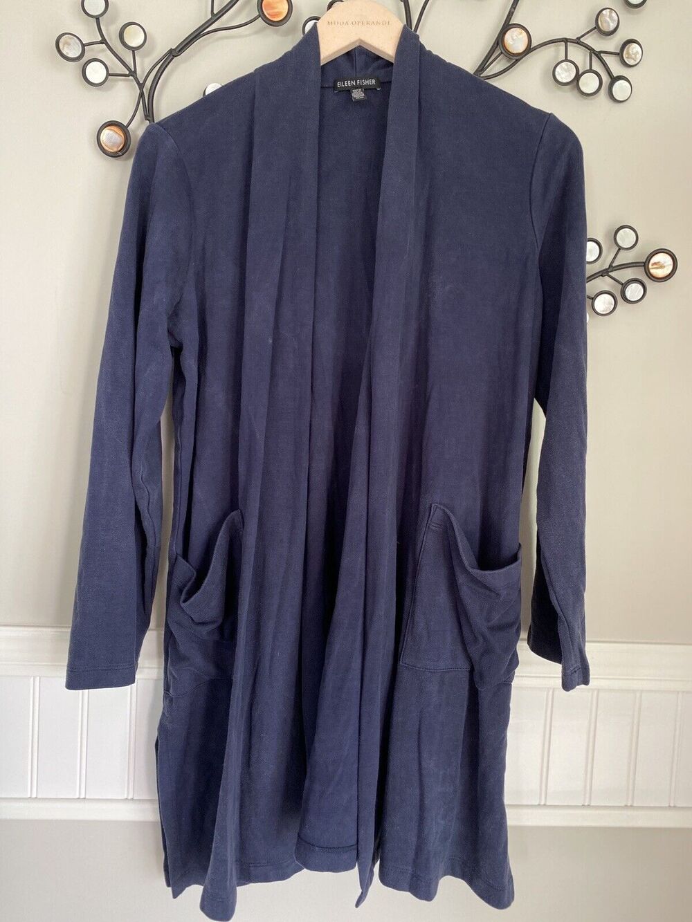 Eileen Fisher Navy Cardigan Tunic Women M M